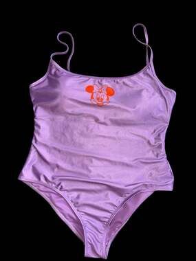 Disney  parks exclusive Minnie Mouse Purple One-Piece Swimsuit Size XL
